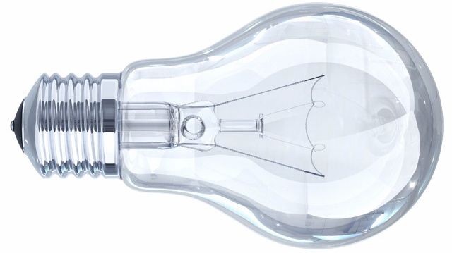 Single Light Bulb representing pared down simplicity of Minimum Viable Brand